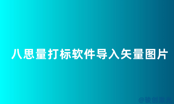 八思量打標(biāo)軟件導(dǎo)入矢量圖片